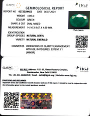 4.99/CT Natural Panna Stone with Govt. Lab Certificate-3441